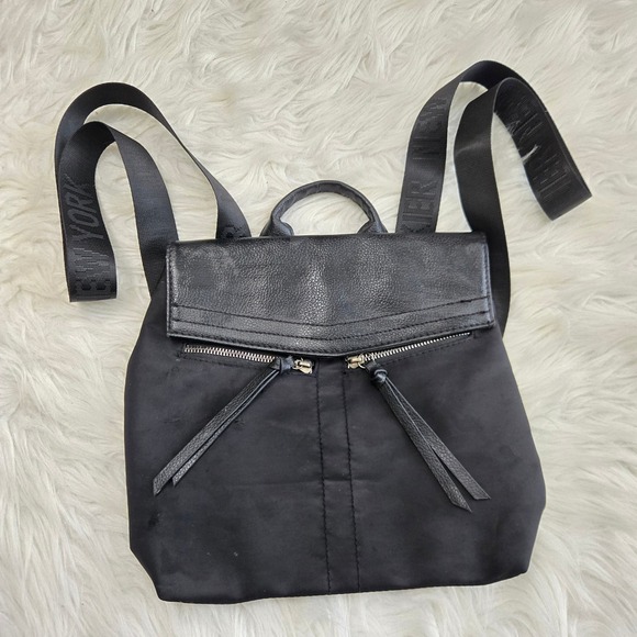 Botkier New York Handbags - Botkier New York Black Nylon Leather‎ Trim Mini Trigger Backpack Logo Straps
